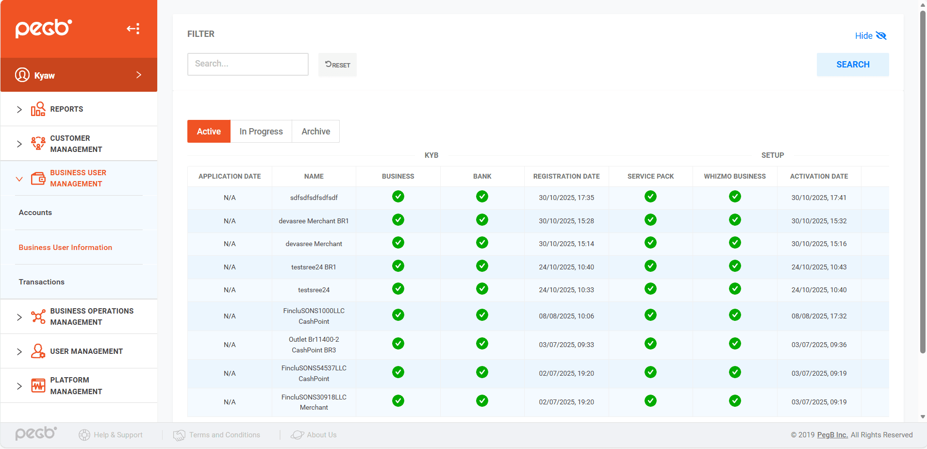 Whizmo Back Office (BO) Portal