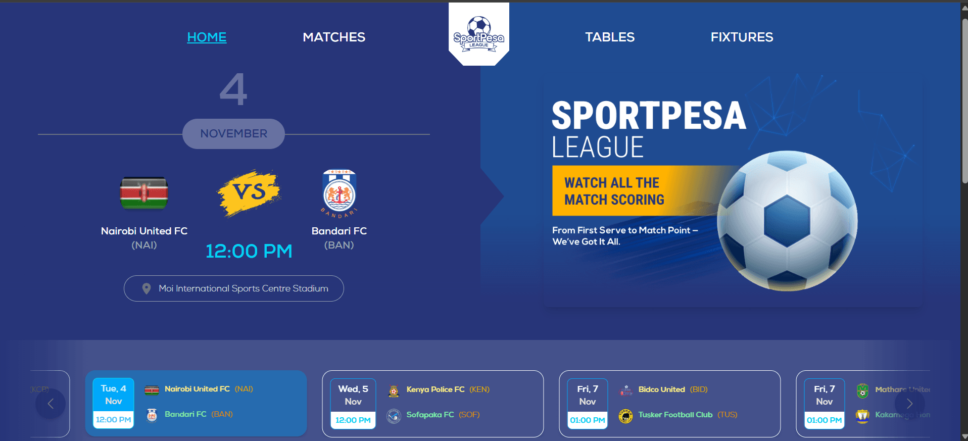 SportPesa Live Score